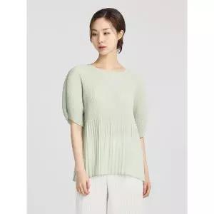 [플리츠미] 솔리드 주름 풀림 티블라우스_EPTSM124006