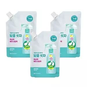 [셀러허브 1]온더바디 발을씻자 코튼풋샴푸 리필 레몬향 500ml x 3개