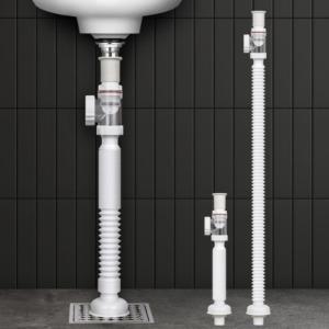 세면대 배수관 교체 트랩 자동 개폐식 간편 설치 하수구 악취 해충 차단 주름관 세면대 트랩