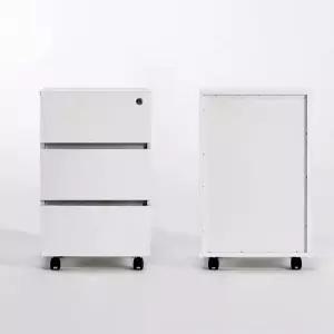 HM1915  책상 보조 3단 서랍장 (잠금장치) 열쇠2개포함