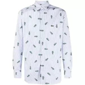 꼼데가르송 셔츠 꼼 데 가르송 셔츠 X 라코스테 로고 스트라이프 셔츠 FLB004