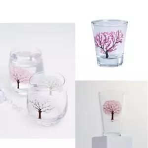 벚꽃 유리잔 소주잔 맥주잔 하이볼잔 예쁜 인생술잔 감성 캠핑 파티용