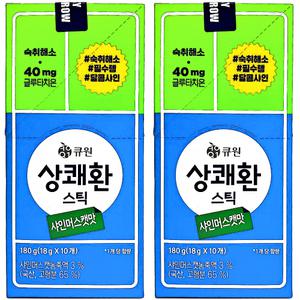 큐원 상쾌환 스틱 18g 20개(=20포) 샤인머스켓맛 상쾌한 젤리 원산지 상세설명참조
