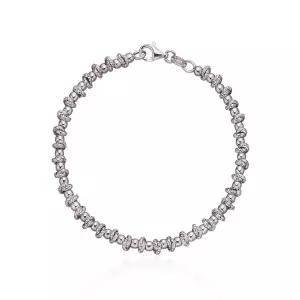 [비체]SILVER 볼 믹스 화이트 팔찌 S-FANB024W