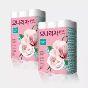 플라워 2겹 40m 30롤 X 2팩 화장지 휴지 두루마리_JS