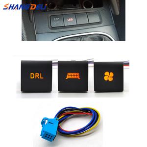 차량용 LED 라이트 전원 켜기 끄기 카메라 뷰 레이더 스티어링 휠 히팅 스위치 단추 폭스바겐 골프 6 MK6