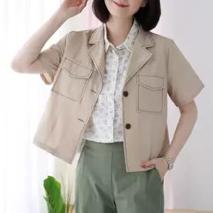 비쥬 스티치 반팔 자켓 JJK114