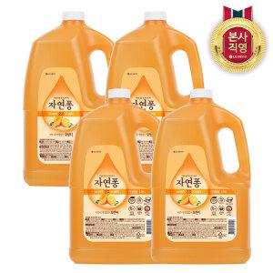 자연퐁 주방세제 오렌지 리필 3.04L 4개