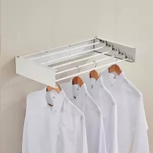 접이식 벽부착 슬림 빨래 건조대 공중부양 대형 스텐 벽면 폴딩 행거