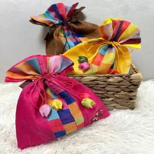 이도공예 (중)고급 모시 조각끈주머니 전통 복주머니 선물용 주머니 돌잔치 용품