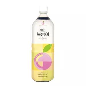웰진 복숭아 아이스티 1L 과일원액 희석음료