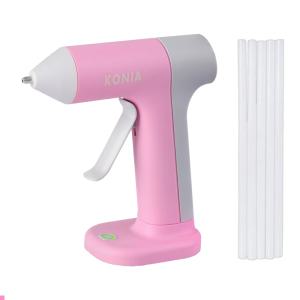 코니아 무선 글루건 충전 미니 글루건심 7mm JL-246 핑크