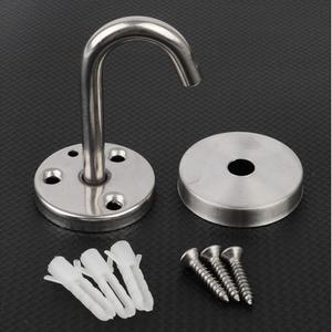 타공 스텐 천정 천장 고정 J자형 주방 싱크대 후크 고리 모빌 화분 걸이