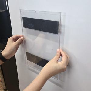 자석부착식 투명 월프레임 A4 자석월프레임 행사게시판 홍보판 아크릴표지판 자석부착용꽂이 명찰케이스