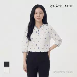 [샤트렌] 넥 소매 패턴 프린트 티셔츠_HCCMBL210