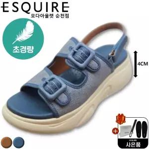 [에스콰이아]착화감 좋아 발편하고 가벼운 경량 버클 밴드 샌들 YAEMSD810BL_SC