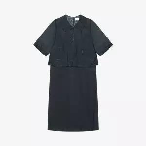 [하프클럽/베스띠벨리]베스띠벨리  25여름 쉬폰 배색 스트링 원피스E2533