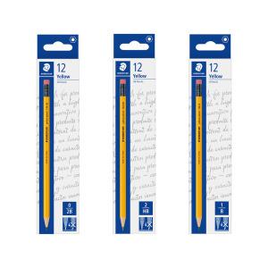 스테들러 옐로우연필 134 1타12입/지우개연필