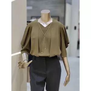 [보리보리/미니멈]MARIO드레이핑 장식 블라우스 MZBGWB4900