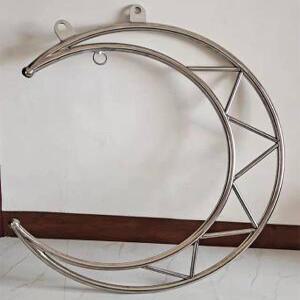 에어리얼후프 달 모양 요가 회전링 스텐 폴댄스 80x80x32 큐브 스파클링 프레임