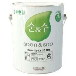 순수 순환경 가정용 실내 셀프 노루표 페인트 백색 4L 벽면용수성페인트 수성페인트 셀프페인팅