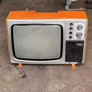 레트로 티비 골동품 14인치 흑백TV 전시 텔레비전 앤틱 제품 빈티지 소품 촬영용 오래된 블랙