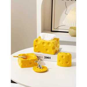 귀여운 휴지케이스 작은 사무실 고급 치즈 야외 가정용 커버 제품 각티슈