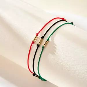 갤러리아 [비앤비골드] 당일발송 14K 미니 골드 3볼 실크끈 실팔찌 3종 모음