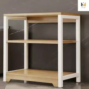 고강도 철제 3단 수납선반 화이트/블랙 다용도 3단 진열선반 