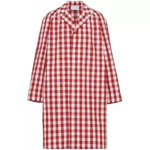 프라다 깅엄 체크 코트 SGC215S23112OB TP440913934