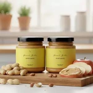 비오바이 무가당 하이올레익 땅콩버터 450g 2병 피넛버터 유리병 국내제조