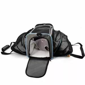 퍼피허그 펫돔 강아지 확장형 이동 가방 고양이 애견 산책가방 캐리어 기내용 컨넬 카시트 외출 여행용