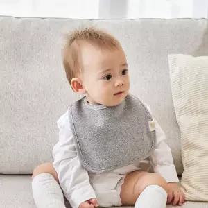 [보리보리/베이비앤아이]베이비앤아이 테리 스퀘어 턱받이 빕 침받이 유아 아기 방수 국내제작