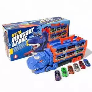 디노킹 3in1 공룡 다이노 트럭 레일 카레이싱 카캐리어 미니카 장난감 세트