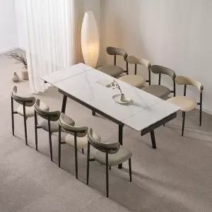 동서가구 캐빈 8인 확장형 포세린 세라믹 식탁세트 (의자8) DF645681