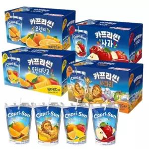 농심 카프리썬 오렌지 망고 사과 음료 200ml/주스/쥬스/어린이/과일/사무실/카프리선/파우치/음료수/사파리