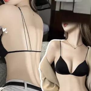(1+1) 백리스 노출 끈브라 섹시 브라 앞 후크 여름 브라렛 브래지어 속옷