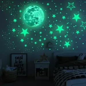 달 스티커 야광 별 자녀방 인테리어 꾸미기 수면 (WFJLV84)