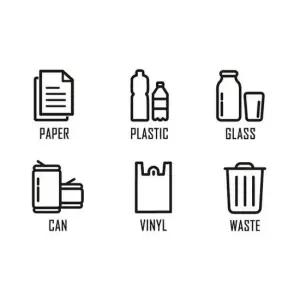 분리수거함 리사이클빈 전용 방수스티커 6종 분리수거스티커 분리수거함스티커 재활용스티커
