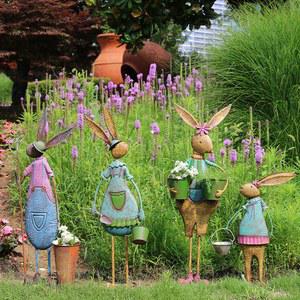 토끼 정원조형물 인테리어 장 RV327 발코니 웰컴 정원 대형