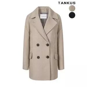 [하프클럽/탱커스]여성 모 혼방 더블 하프 코트