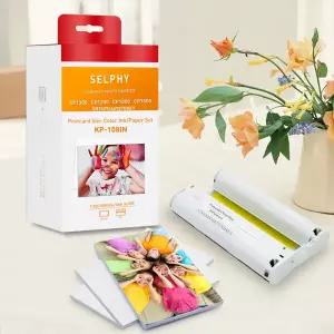 KP108 인화지 세트 6 인치 잉크 카트리지 호환 Canon Selphy CP1300 CP1500 CP1200 CP1000 프린터 Canon Se