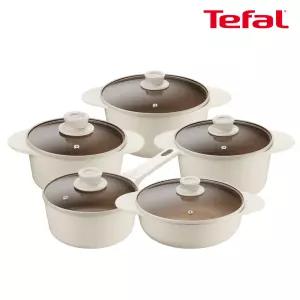 테팔 인덕션 주물 아이콘 오트밀크 냄비 5종세트