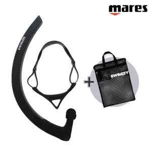 마레스 센터스노클+메쉬가방 세트 아쿠아엣지