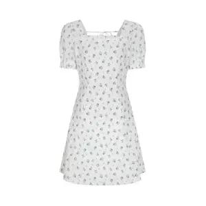 [정가259 000]슬림핏 플라워 프릴 미니 원피스 OH5MO4610