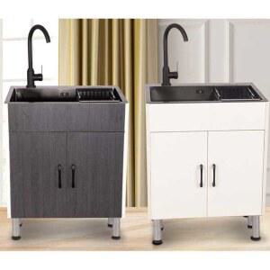 서랍 하부장 카페 75X40CM스테인리스 세면대 식당 간이 더블