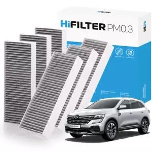2+1 하이필터 PM 0.3 활성탄 자동차 에어컨필터 QM6 HI-R118