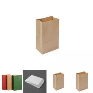 (100매) 무지 크라프트 봉투 (9x18cm)/종이/단체/테이크아웃/디저트/페이퍼백/배달/튀김/빵포장/포장/선물