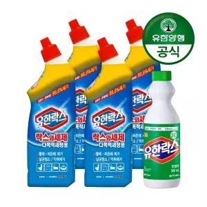 [유한양행]변기청소용 플러스 세제 755mL x 4개+후레쉬500mL