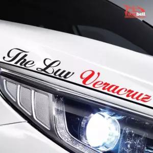 베라크루즈 흘림체 슬로건 로고 앞유리 인테리어 자동차 깔끔한
